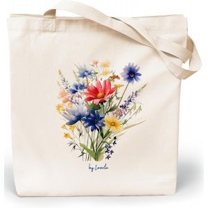 KALANKA-Tote Bag Femme - Sac Cabas Femme Original - Tote Bag Coton 100% Grand 35 x 42 x 8 cm - Sac Fourre Tout en Toile - Neuf