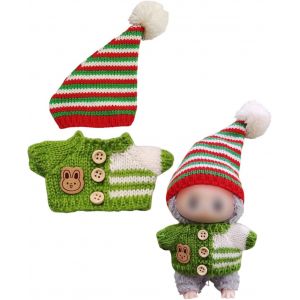 V&ecirc;tements de poup&eacute;e en Peluche,Peluche Ensemble Sweat &agrave; Capuche,Poup&eacute;es V&ecirc;tements,Poup&eacute;es Pull &Agrave; Capuche, Tenue Styl&eacute;e, S'applique &agrave; 17 cm3.0 Plush Doll - Neuf