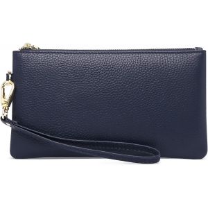 TZF-Pochette Femme, Portefeuille Pochette Femme en Cuir avec Blocage RFID, Sac a Main et Clutches Femme avec Bracelet et Poche Zipp&eacute;e pour la Monnaie - Neuf