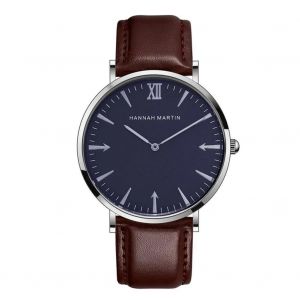 Hannah Martin &Agrave; La Mode Fl&egrave;che Personnalit&eacute; Ceinture Cadran Rond Quartz Hommes Montre-Bracelet Jt-L-Yk - Neuf