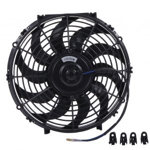 Ventilateur de refroidissement electrique mince 12 pouces 12 V 80 W 2100 tr/min Debit d'air 10 pales pour radiateur de compartiment moteur Universel - Neuf