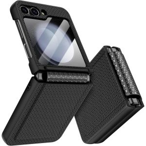 Store-Coque Pour Samsung Z Flip 5,Protection D'écran Arrière Et Charnière,Slim Fit,Texture Élégante,Antidérapante Rigide Antichoc Housse Case Cover Galaxy Z Flip 5 5g 2023 (Noir) - Neuf
