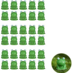 BHHBB-30 Pièces Petite Grenouille 3D, Petites Figurines Miniatures Grenouilles, Mini Statues de Grenouille en Résine Minuscules, pour La Décoration de Maison de Poupée de Jardin - Neuf