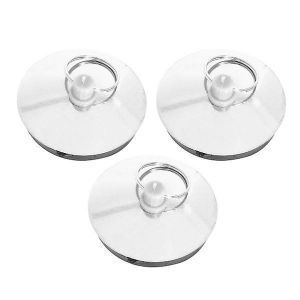 Lot de 3 bouchons en acier inoxydable pour &eacute;vier et baignoire, pour la protection des canalisations - Neuf