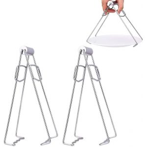 2 Pcs En Acier Inoxydable Hot Bowl Clip Multifonction Hot Dish Lifter Four À Micro-Ondes - Neuf