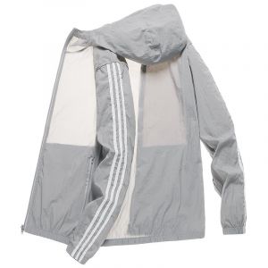 Sweat A Capuche Leger Et Respirant Pour Homme, Protection Solaire, Ideal Pour L'ete Et Les Voyages, Gris, Taille Xl - Neuf