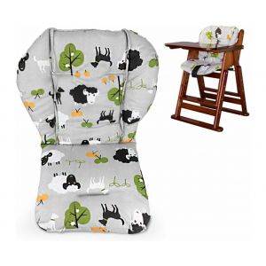 Coussin &Eacute;pais De Qualit&eacute; Sup&eacute;rieure Pour Chaise Haute B&eacute;b&eacute; &iquest; Respirant, Confortable, Motif Mouton Gris Pour Le Soutien De La T&ecirc;te Et La S&eacute;curit&eacute; - Neuf