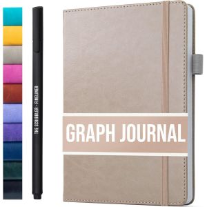 Carnet De Notes A5 Quadrillé Pour L'écriture | 150 Pages, Papier Épais De 120 G/M² Avec Notes Autocollantes, Porte-Stylo, Bande Élastique, (V) En Cuir Rigide, Carnet De Notes - Neuf