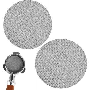 KAL-Maille De Filtre,2Pcs Porte-Filtre À Café,Tamis À Expresso 51 Mm Pour Le Pobin À Espresso Portafilter,Plaque De Filtre À Café Filtre De Rondelle Réutilisable (1,7 Mm D'Épaisseur,150 µm) - Neuf
