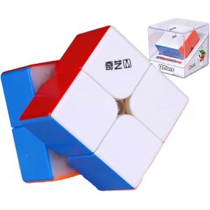 DDA-Speed Cube, QY MS 2x2 Cube de Vitesse Cube Magique Rapide Rotation Lisse sans Autocollant Plus Rapide Puzzle 3D Jouets pour Passionnés de Speed Cube - Neuf