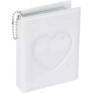 MAA-Kpop Mini album photo de 7,6 cm, album de cartes photo creux avec 32 photos pour collectionner des photos, blanc - Neuf