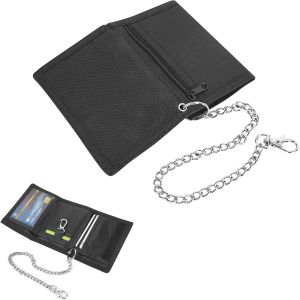 TRAHOO-Portefeuille Fin RFID pour Enfants Portefeuille Homme avec Blocage RFID/NFC Mince enToile Porte-Monnaie Triple Portefeuille pour Hommes pour Gar&ccedil;ons, Enfants, Hommes, No&euml;l Cadeaux (Noirs) - Neuf