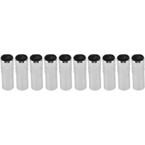 Kal-Tube Lumineux, Accessoires D'éclairage De Base De Lampe De Bougie 25x80mm Tube De Support 10 Pièces E14 En Métal Pour (Couleur Chrome) - Neuf