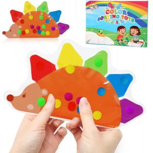 Montessori Sensory Toy,Anti-Stress Sensory Toy,Color Sorting Sensory Toys,Color Matching Educational Toys,Preschool Kids,for ADHD and Autism - Neuf