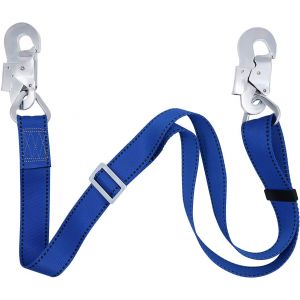 Longe De S&eacute;curit&eacute; Antichute, Ceinture De S&eacute;curit&eacute; R&eacute;glable, De 1,2 &Agrave; 1,8 M, Pour L'escalade En Ext&eacute;rieur, Avec Grands Mousquetons - Neuf