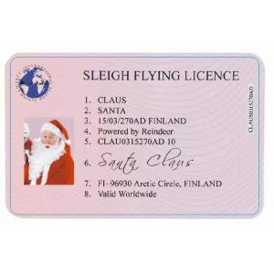10pcs Fausse carte en plastique de la Licence de vol du P&egrave;re No&euml;l Licence de vol en tra&icirc;neau de No&euml;l&iquest;1&iquest; - Neuf