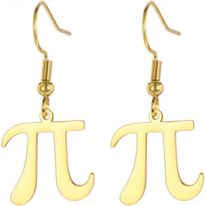 Kal-Boucles D'oreilles Délicates Symbole Pi Pendentif Symbole Mathématique Pi Bijoux En Acier Inoxydable Pour Femmes Et Hommes En Matière Mathématiques Physique Science Et De Technologie - Neuf