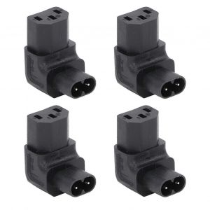 IEC320 C8 à C13 Adaptateur secteur mâle à femelle Adaptateur de prise de courant à 90 degrés pour scanner d'imprimante 4pcs 250V - Neuf