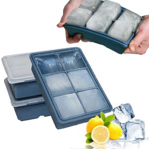 Ventes Promotionnelles 3pcs Moules À Glaçons Xxl,18 Compartiments Silicone - Neuf