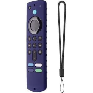 Coque de protection en silicone pour t&eacute;l&eacute;commande Fire Stick 4K - Bo&icirc;tier &eacute;tanche anti-chute en silicone - Remplacement de la couverture RC - R&eacute;sistant aux chocs - 4K - Anti-chute RC - Neuf