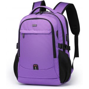 Sac &agrave; Dos Ordinateur Portable 15.6 Pouces Sac &agrave; Dos Cabine Avion Sac &agrave; Dos de Voyage avec Port de Chargement USB Homme Femme d'affaires Scolaire Cartable Sac de Travail Universit&eacute; Violet - Neuf