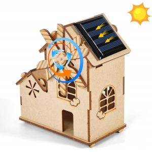 Kit STEM:Maison &eacute;olienne Solaire - Puzzle Scientifique 3D en Bois &agrave; Faire soi-m&ecirc;me pour Enfants,mod&egrave;le &eacute;ducatif pour Enfants de 8 &agrave; 12 Ans,Inspirer la cr&eacute;ativit&eacute; des gar&ccedil;ons et des Filles - Neuf