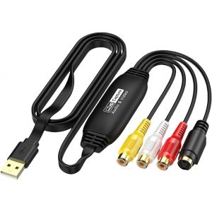 Carte d'acquisition vidéo USB 2.0-Câble convertisseur vidéo-Large compatibilité avec disque pilote.[W312] - Neuf