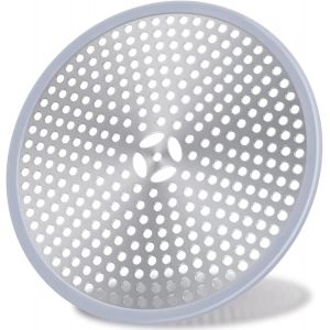Drain de Douche,Filtre de Cheveux,Filtre pour bonde de Douche,Grille Douche Anti Cheveux,Couverture de Drain Filtre à Évier,Attrape-Cheveux Douche Drain-Acier Inoxydable Argent et Silicone 1 - Neuf