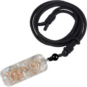 Trahoo-Collier Pendentif En Pierre De Cristal De Résine Pour Femmes Et Hommes, Pendentif Reiki Chakra Avec Chaîne Réglable - Neuf