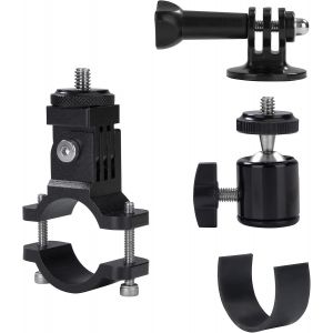 Bike Handlebar Mount for Action Camera 360° Rotation Aluminum Motorcycle Mount Holder for GoPro Hero 8/7/6/5/ Osmo Actioncam - Neuf