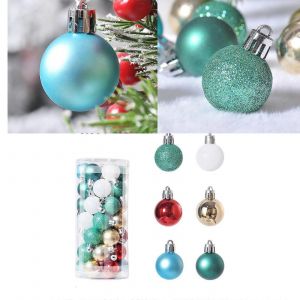 48 PCS 1.18"" Incassable Mini Boules de No&euml;l avec anneau de suspension, Ornements d'Arbre Ensemble pour No&euml;l, F&ecirc;tes, Mariage, soir&eacute;e de Mardi Gras D&eacute;cor - Neuf