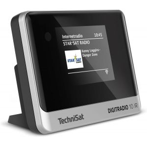 MEVRONISSHOP-DIGITRADIO 10 IR - Adaptateur Radio internet et DAB+ (WLAN, Ecran couleur, Bluetooth, T&eacute;l&eacute;commande, R&eacute;veil, Id&eacute;al pour les cha&icirc;nes Hi-Fi et st&eacute;r&eacute;o) noir/argent - Neuf