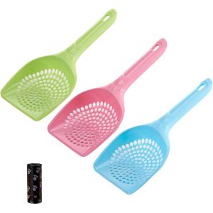 3 Grandes Pelles En Plastique Pour Chats Et Chatons Accessoires De Nettoyage Pour Animaux De Compagnie Pelle À Litière Pour Chat - Neuf