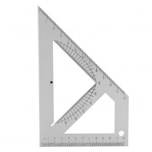 Regle de menuiserie a angle droit en acier inoxydable, regle de reglage de ligne d'angle - Neuf