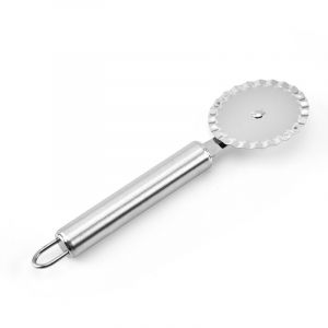 Roulette à pâtisserie, roulette à pâte, roulette de coupe, Acier inoxydable, 18 cm, diamètre 5,7 cm - Neuf