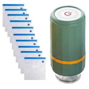 Scelleuse sous vide de taille mini avec sacs réutilisables Faible bruit Forte aspiration Rechargeable Portable Food Saver Scelleuse sous vide portable - Neuf