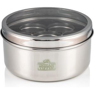 Masala Dabba Récipient À Épices Hermétique-Avec Étiquettes Et Cuillère À Épices (Grand (20cm),Couvercle Transparent,Pas De Couvercle À L'intérieur Des Pots) - Neuf