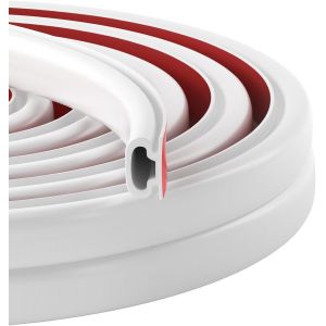 Subzonal-Joint Porte Fenetre Isolation Et Phonique, Forme D Caoutchouc Joint De Porte, Autocollante Bande D'étanchéité Anti Froid Isolant Thermique, Pour Joint Porte Entree, Fenetre (Blanc, 7m) - Neuf