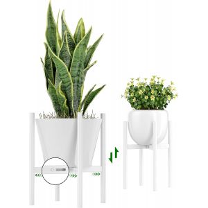 KALANKA-Support de pot de fleurs réglable : support de fleurs moderne en métal pour intérieur et extérieur, support de pot de fleurs pour jardin, terrasse, coin salle de bain, salon, balcon, bureau à - Neuf