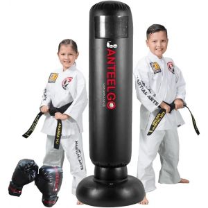 Punching Ball Enfants Avec Gants De Boxe: 150cm Sac De Boxe Enfant Gonflable - Sac De Frappe Sur Pied Cadeaux Pour Gar&ccedil;ons Et Filles 3-12 Ans Pratiquant Le Karat&eacute; (Punching Ball Enfants-B) - Neuf