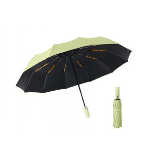 Parapluie pliant vert avec protection UV et ouverture/fermeture automatique - Neuf