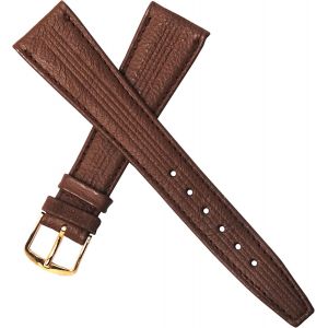Kal-Bracelet De Montre En Cuir Véritable Avec Rayures Centrales 20 Mm Pour Homme - Bande Vintage Original New Old Stock 1970 - Strap D'horlogerie Antique Traditionnelle - Neuf