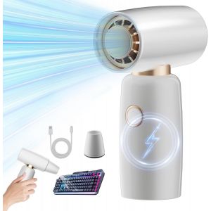 Super-PowerVentilateur De Voyage Manuel, Avec Fonction Air-Duster, Ventilateur Manuel Portable À Grande Vitesse Avec Turbo-Ventilateur, Mini-Ventilateur Rechargeable Via Usb,4 Vi[VEN751038] - Neuf