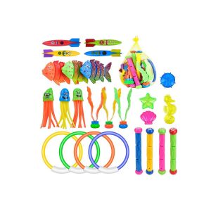 Ensemble De 28 Jouets De Plong&eacute;e Pour Animaux De Compagnie, Id&eacute;al Pour L'entra&icirc;nement &Agrave; La Natation Et Les Jeux Sous-Marins. - Neuf