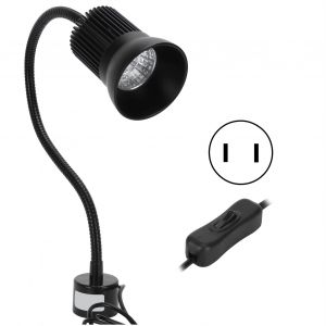 HJLIAN Lampe de travail LED 7 W, base magnetique, flexible, col de cygne, pour machine a coudre CNC, prise US 110-220 V - Neuf