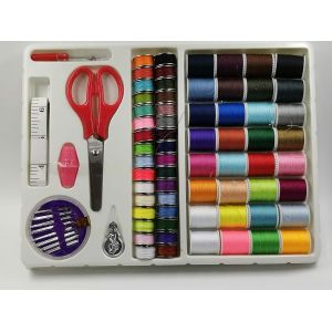 Yemaesre-Kitde Couture (64 Rouleaux) + C Aux + Règle + Aiguille, Boîte De Fil À Coudre Pour Matelas / Couture À La Main / Machine À Coudre - Neuf