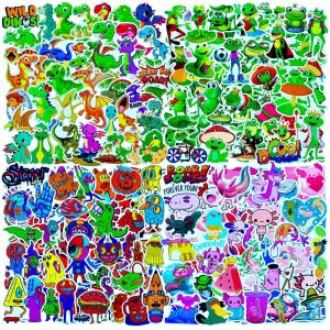 Autocollant 200 Pcs Kawaii Fun Stickers, Dinosaure Grenouille Animaux Stickers, Imperm&eacute;ables Vinyle Autocollant Pour Ordinateur Portable Scrapbooking Skateboard Valise Bouteille Tablette Telephone - Neuf