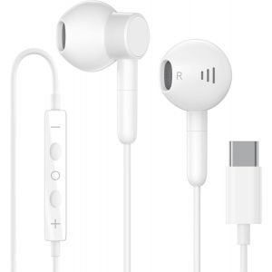 KALANKA-&Eacute;couteurs USB C pour iPhone 15/16 Pro, Type C, &eacute;couteurs st&eacute;r&eacute;o HiFi, avec Microphone et contr&ocirc;le du Volume, pour i-Pad Pro/Air/Mini, Samsung Galaxy S24 Plus Ultra/S23 Ultra/S22, Blanc - Neuf