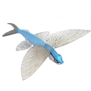 Figurine de poisson volant en plastique solide, mod&egrave;le animal de l'oc&eacute;an, jouets &eacute;ducatifs pour enfants - Neuf