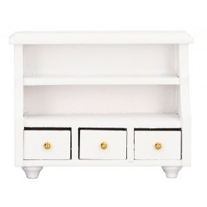 Armoire Miniature A Bords Blancs Purs, Jolie Armoire De Rangement Pour La Decoration De La Salle De Bain - Neuf
